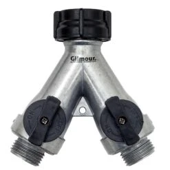 Gilmour Metal Full Flow Y Connector W/Shut Off