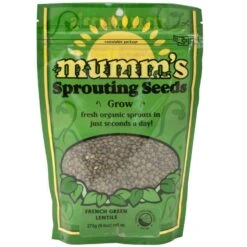 Organic French Green Lentil Sprouting Seeds (9.7 Oz)