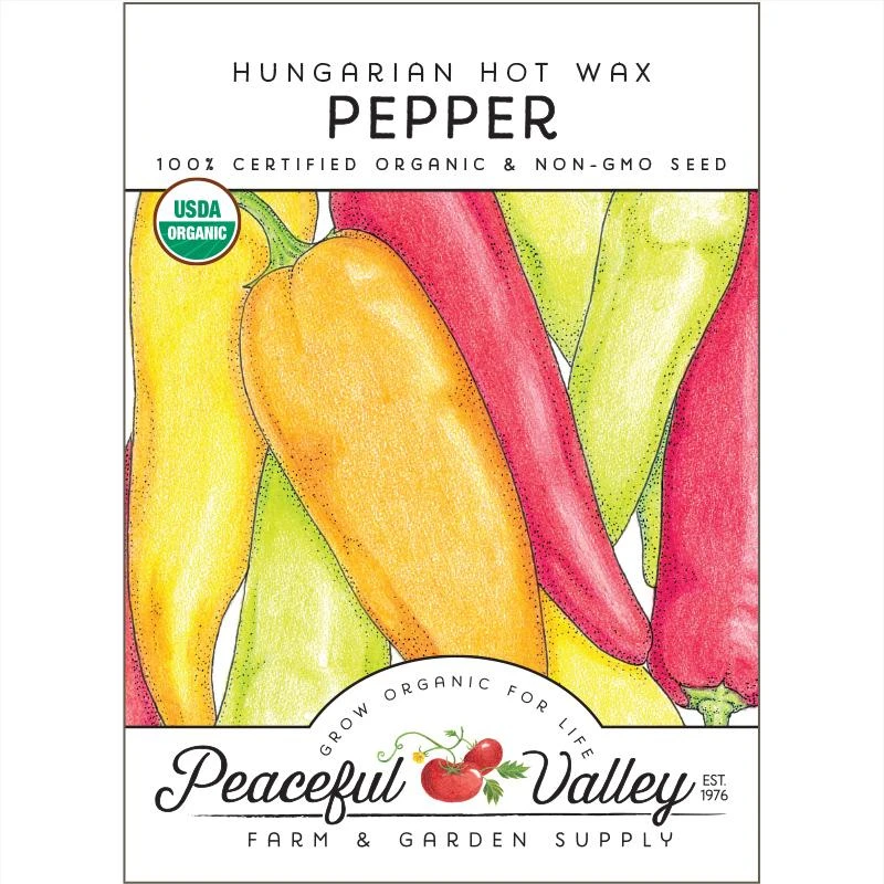 Hot Hungarian Hot Wax Pepper Seeds (Organic) 1 Hot Hungarian Hot Wax Pepper Seeds (Organic)