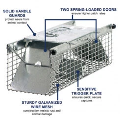 Havahart Trap - Model 1 (18"x5"x5") For Chipmunks, Rats, Squirrels Or Weasels -Miller Salgsbutik pat062 web
